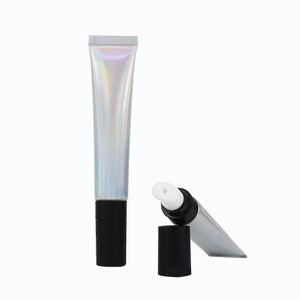 Tubo suave ABL plateado láser de 20g, Envase Cosmético Vacío de 20ml, aplicador de crema para ojos de aluminio, tubos cosméticos de plástico