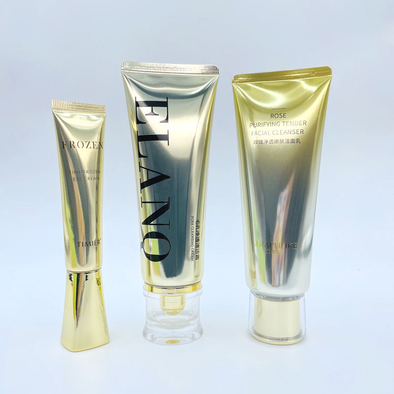 100g PE limpiador Facial crema de manos plástico suave tubo exprimidor tapa de tornillo protector solar ABS tapa de cristal tubo de lavado de cara cosméticos