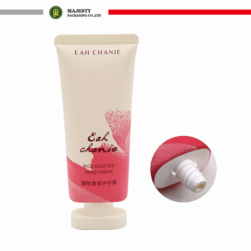 Tubos de PE planos ovalados personalizados, envases de plástico vacíos para protector solar, crema de base BB, crema de manos, crema facial con tapa de rosca