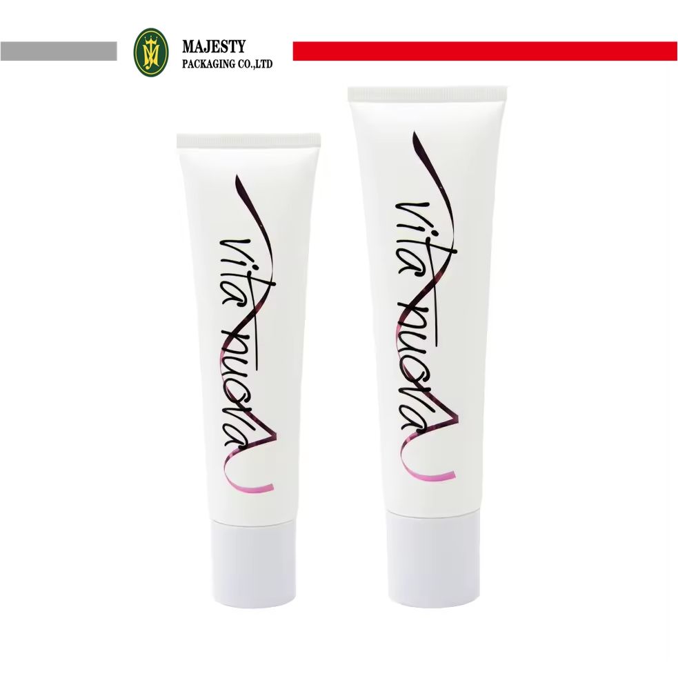 Crema de manos y limpiador Facial de PE personalizable, embalaje de plástico suave, tubo para apretar, tubo de lavado de cara, tapón de rosca para tubo de protección solar, 100g