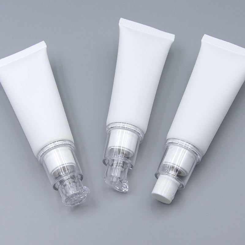 Tubo de PE exprimidor personalizado de 30ML, maquillaje vacío, crema BB, tubo de plástico cosmético, crema facial, bomba prensada, tubo cosmético de plástico suave