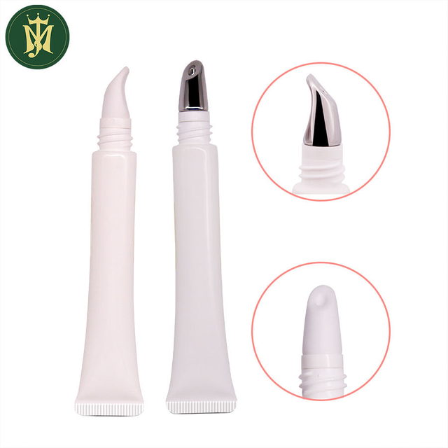 Tubo de crema para ojos Cometic personalizado, 10ml, 15ml, 20ml, cabezal de aleación de Zinc y cerámica, embalaje de manguera, tubos de plástico PE para uso en loción cosmética
