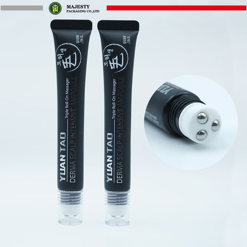 Aplicador de bola de rodillo de metal personalizado, tubo de crema para ojos vacío de 15ml y 20ml para crema de masaje, embalaje de tubo para el cuidado de la piel