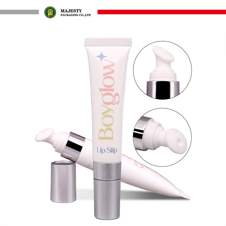Tubo vacío de plástico para crema de ojos de pequeño volumen, embalaje cosmético para el cuidado de la piel, aplicador de cerámica fácil de usar, tubo personalizado OEM/ODM
