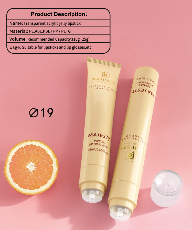 gelatina contenedores de brillo de labios 