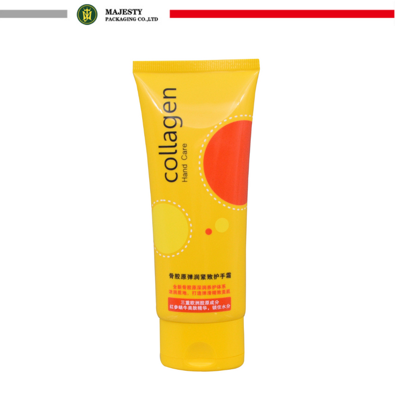 Tubo cosmético de plástico de compresión suave con forma ovalada para el cuidado de la piel, nueva serie, tapa abatible, crema para manos, loción y champú, tamaños de 50ml y 100ml