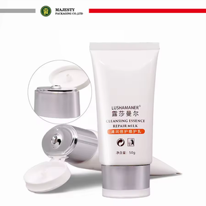 Tubo suave cosmético de plástico OEM ODM para embalaje de protección solar Tubo de embalaje de crema BB con embalaje de crema solar de forma ovalada