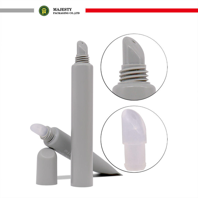 OEM y ODM Mini pequeños tubos de plástico blando de 10 ml PE con punta de silicona Punta de PE Brillo de labios Barra de labios Bálsamo labial Diseño de compresión