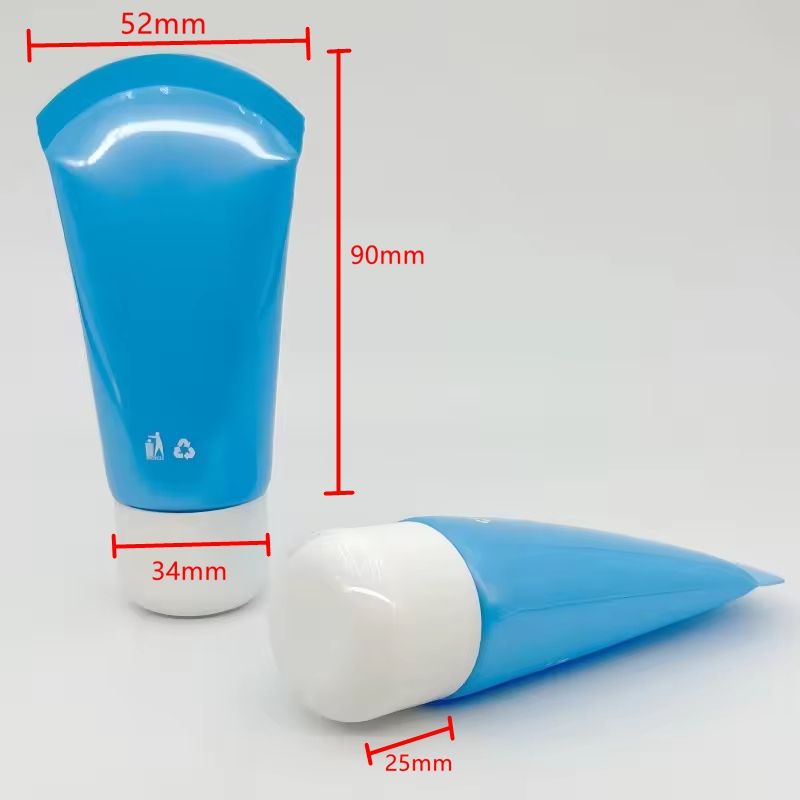 Lavadora plástica de la cara del cuidado de piel del tubo vacío 50-70ml del apretón personalizado con el tubo de los PP del tapón de tuerca