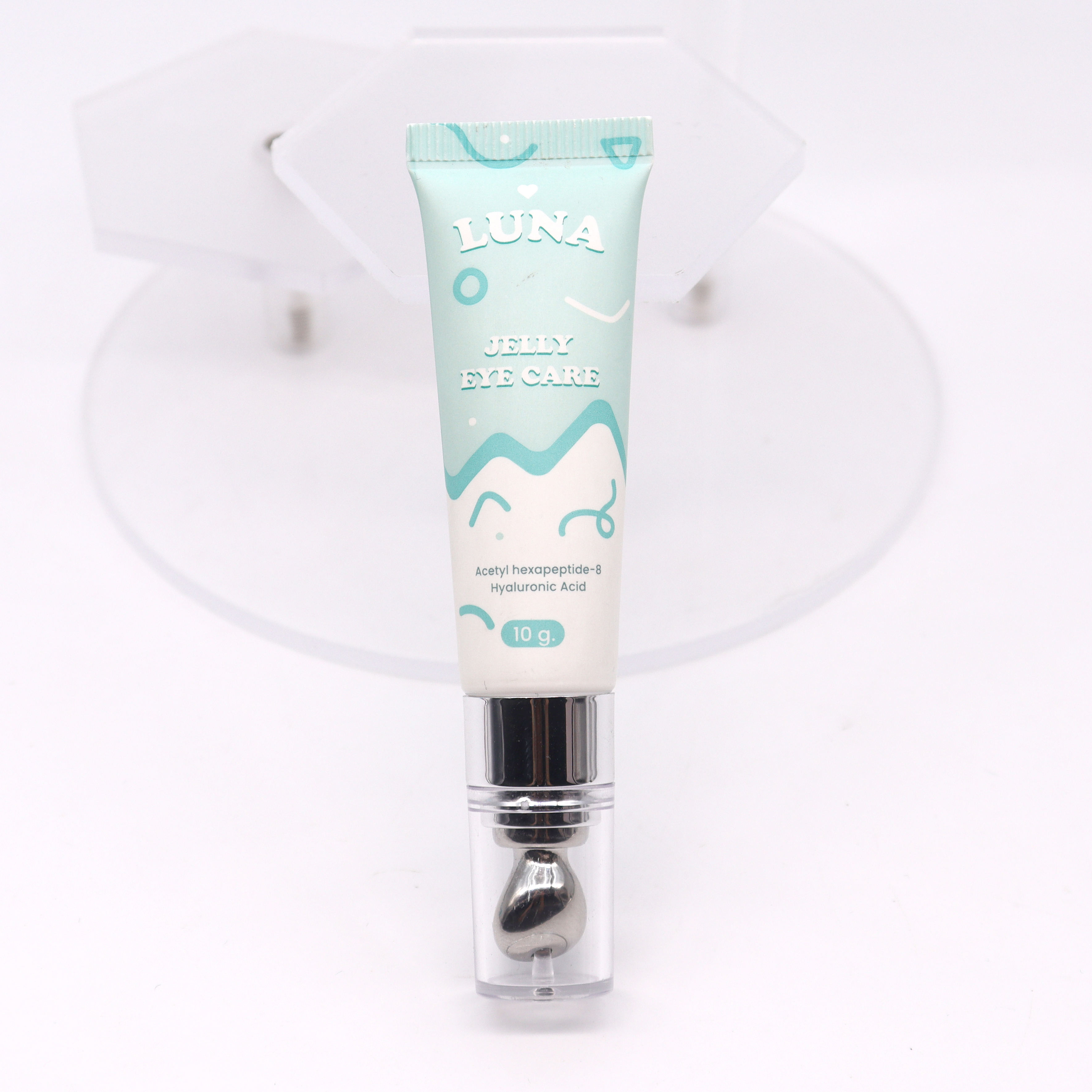 Tubo de crema para ojos bonito y único con aplicador de aleación de Zinc, embalaje cosmético de plástico, tubo de masaje de plástico para el cuidado de los ojos de 10ml-30ml