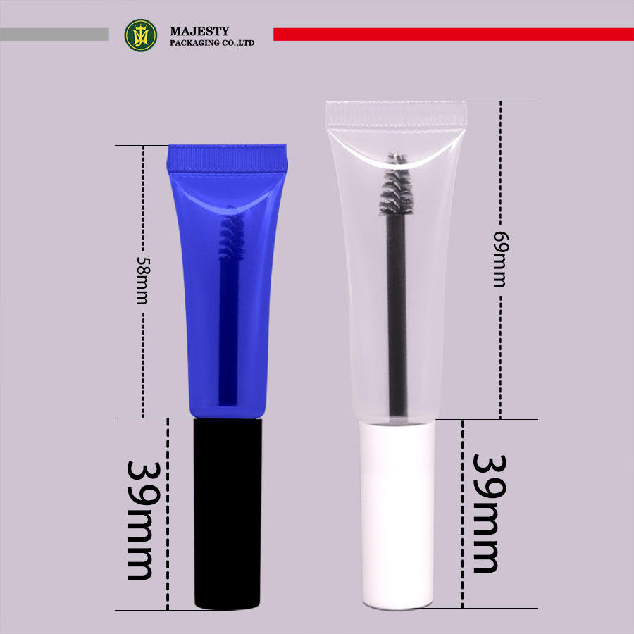 Tubo de cepillo para máscara de ojos, Material PE personalizado de 16mm y 19mm de diámetro, capacidad de 10-20ml para cosméticos como lápiz labial y crema