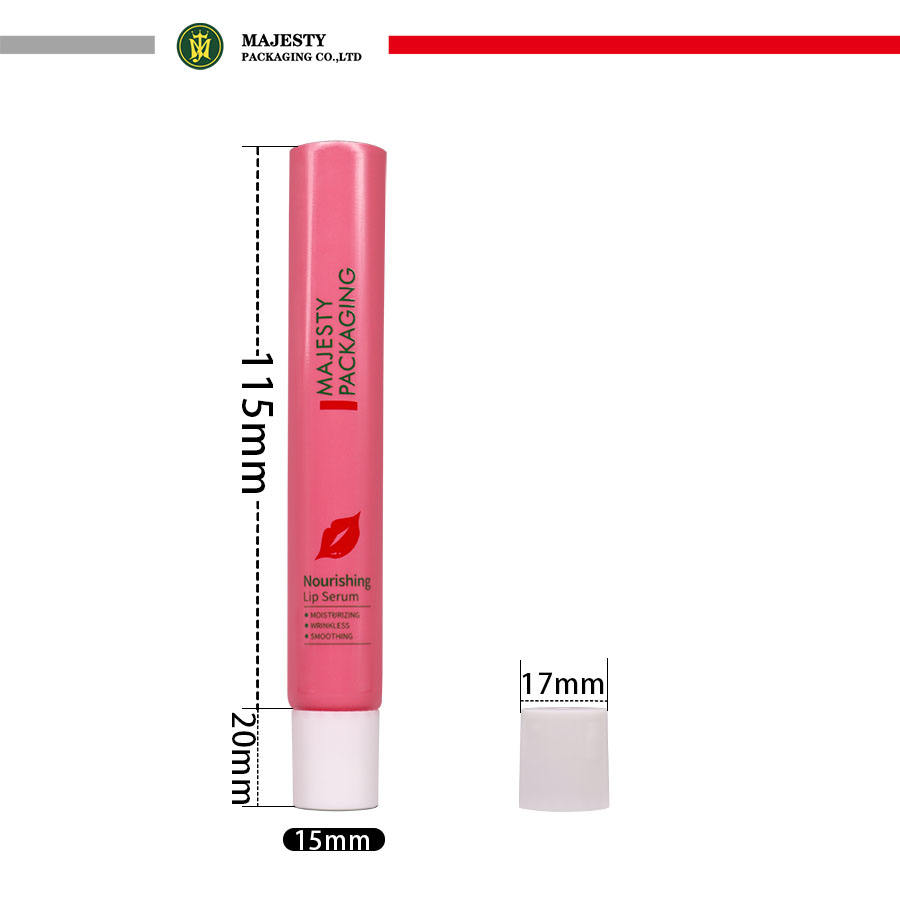 Tubo cosmético suave para lápiz labial, brillo labial, bálsamo labial con aplicador de silicona suave, embalaje cosmético de plástico, tubo de plástico de 10-30ml