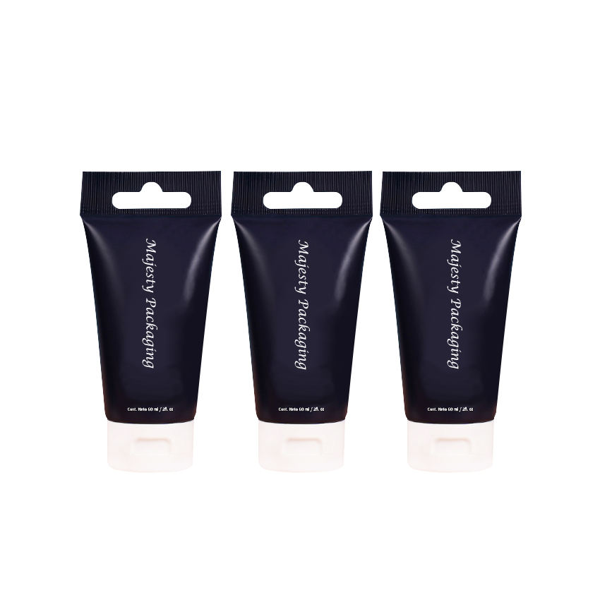 100ml 150ml Plástico PE Tuve Envase cosmético Loción corporal Protector solar Tubo de loción de mano Tapa superior Tubo Tubo de plástico para el cuidado de la piel