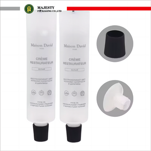 Tubo de PE cosmético personalizado de 35~90ml de capacidad, tubo transparente de 35mm de diámetro con sello en la parte superior para loción y crema