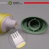 Tubo de cepillo de masaje con bola de rodillo de acero inoxidable, 4 personalizados, tubo de plástico para cuidado de la piel, cuidado del cuero cabelludo, tubo de embalaje exprimidor de plástico