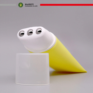 100-120ml tubo ovalado de 3 rodillos crema facial personalizada crema corporal crema de masaje rodillo para apretar masaje tubo de plástico embalaje cosmético