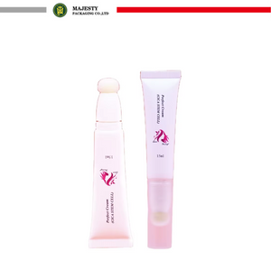 Tubo cosmético de plástico, tubo de rubor líquido para lápiz labial con aplicador de cepillo suave, tubo cosmético de pequeño volumen de 10ml, 15ml y 30ml