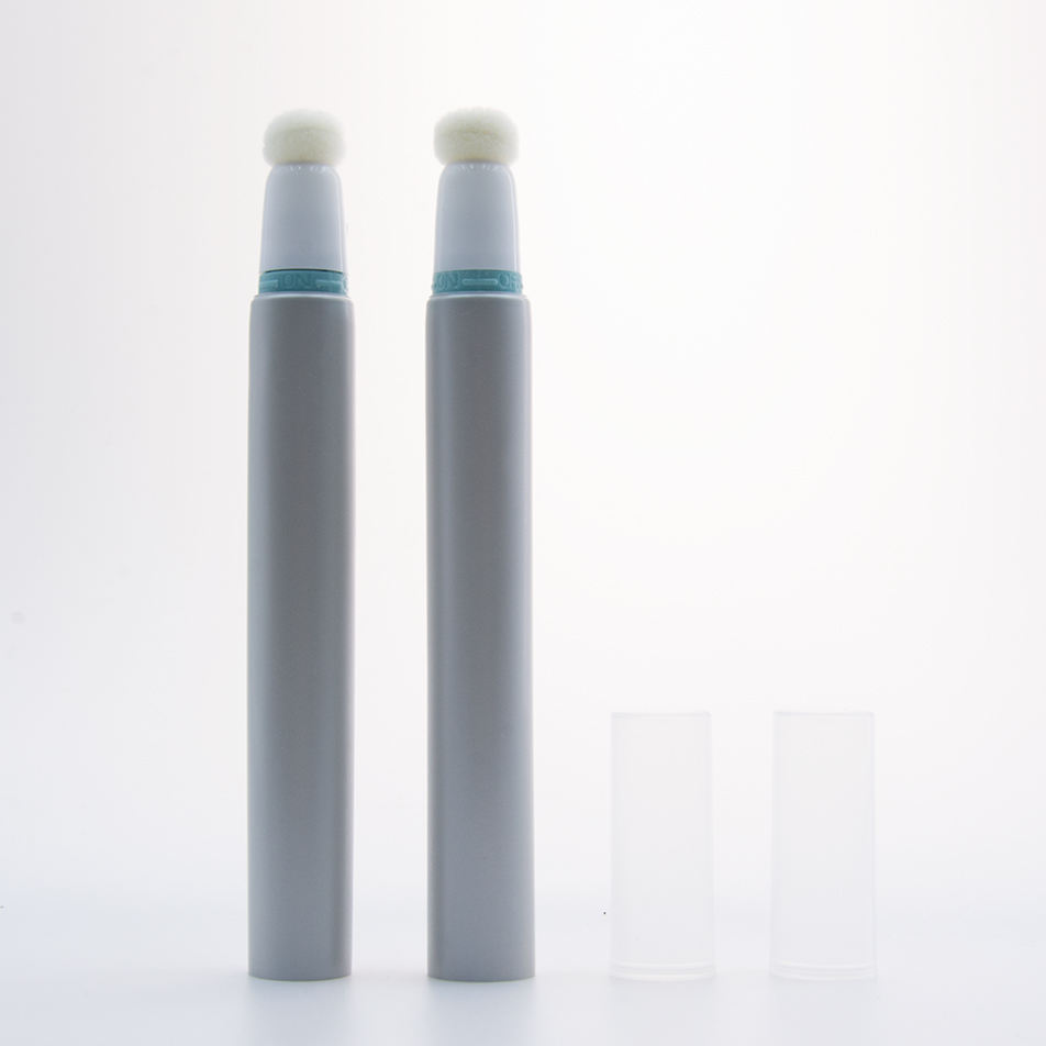 Tubo de plástico de pequeño volumen, embalaje de 5ml, 10ml, 15ml, colorete líquido, tubo corrector líquido, aplicador de cepillo de esponja suave, tubo cosmético