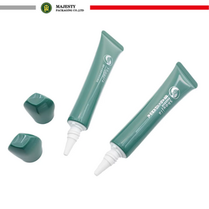 Tubo de plástico para crema para ojos, aplicador puntiagudo, tapón de rosca Irregular único, tubo para cuidado de la piel, embalaje de tubo de plástico cosmético