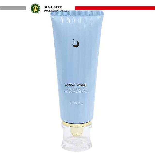 Tubo de plástico PE personalizado de 60-150ml para el cuidado de la piel, limpiador facial de esencia blanqueadora con tapón de rosca para cosméticos y cremas