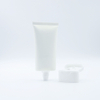 Tubo de plástico blanco suave personalizado para cosméticos vacío 60ml 100ml 120ml tapa abatible para crema de ojos champú crema de manos protector solar