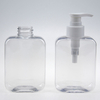 Bomba de Gel de ducha vacía de 150ml y 300ml, botella de plástico HDPE, embalaje cuadrado plano, botellas de champú y acondicionador para cabello
