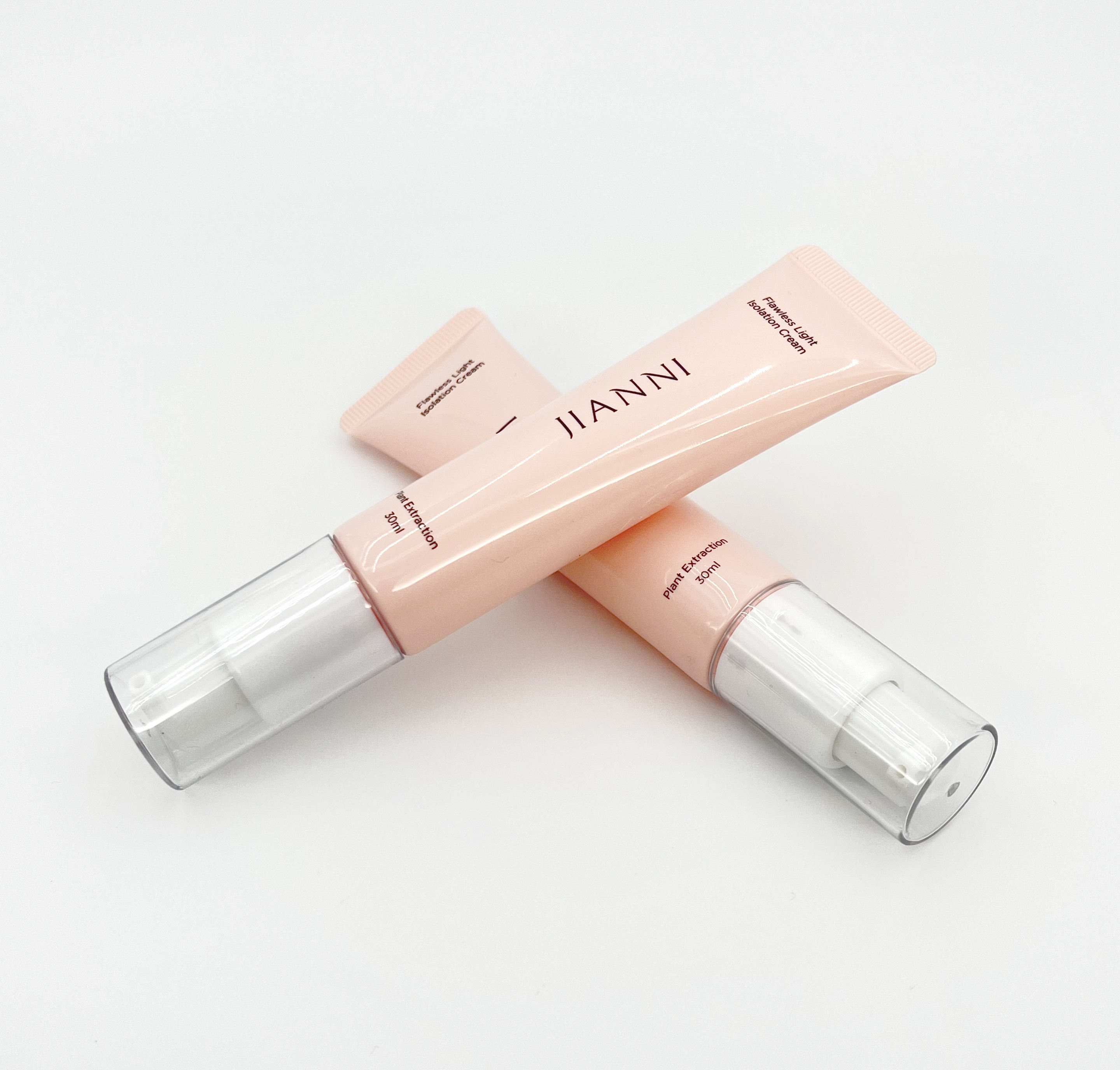 Embalaje de bomba sin aire vacío personalizado, tubo para apretar cosmético facial, base BB CC, crema líquida y protector solar, tubo de aceite esencial