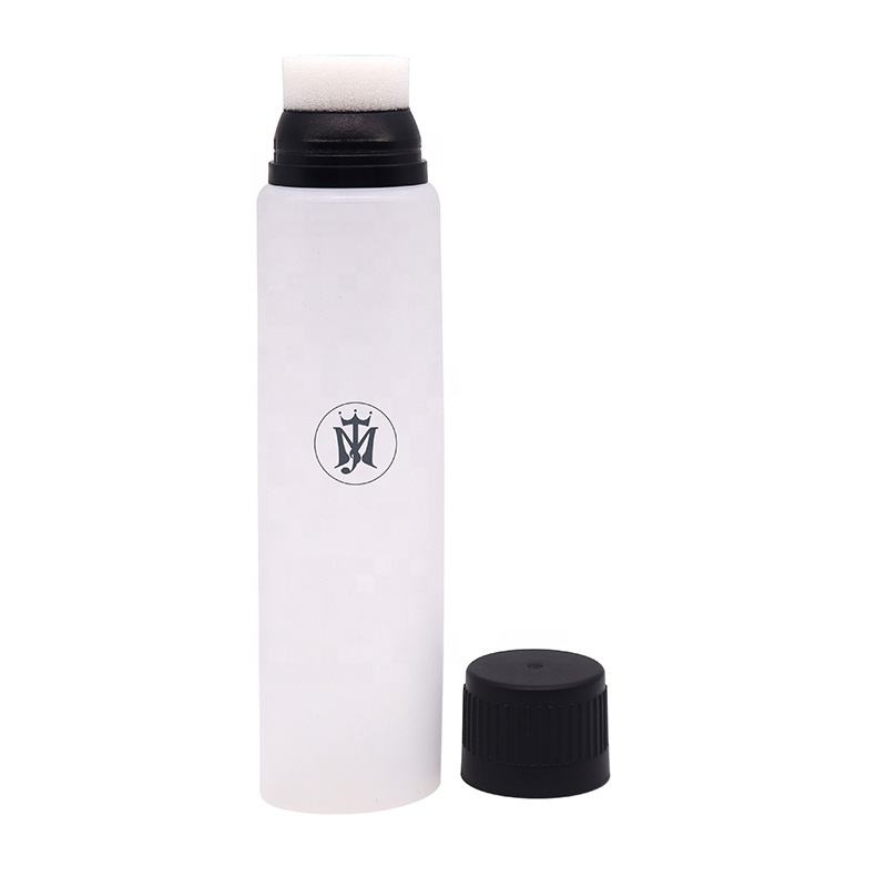 Tubo suave de plástico PE personalizado con aplicador de esponja para abrillantador de zapatos para etiquetado e serigrafía