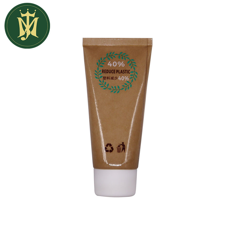 Embalaje de reciclaje ecológico, protección solar, crema de manos en tubo de plástico biodegradable, tubo prensado de papel Kraft