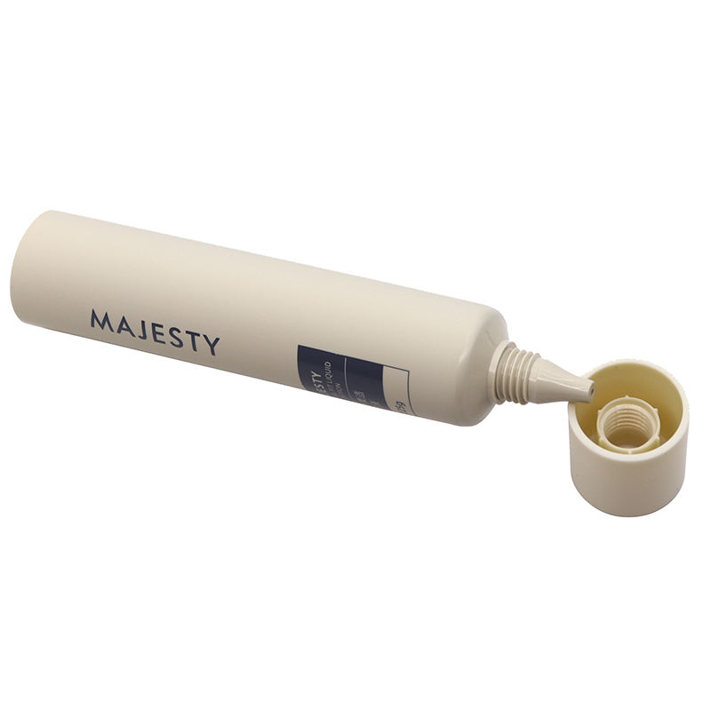Tubos vacíos de plástico blando OEM, 30ml, 40ml, 50ml, para cosméticos, base de protección solar, suero para ojos, crema facial, embalaje con boquilla larga