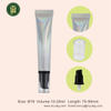 Tubo de plástico de aluminio suave cosmético vacío de 20g y 20ml con tapa de bomba sin aire, exprimidor láser plateado para embalaje de crema facial con protección solar