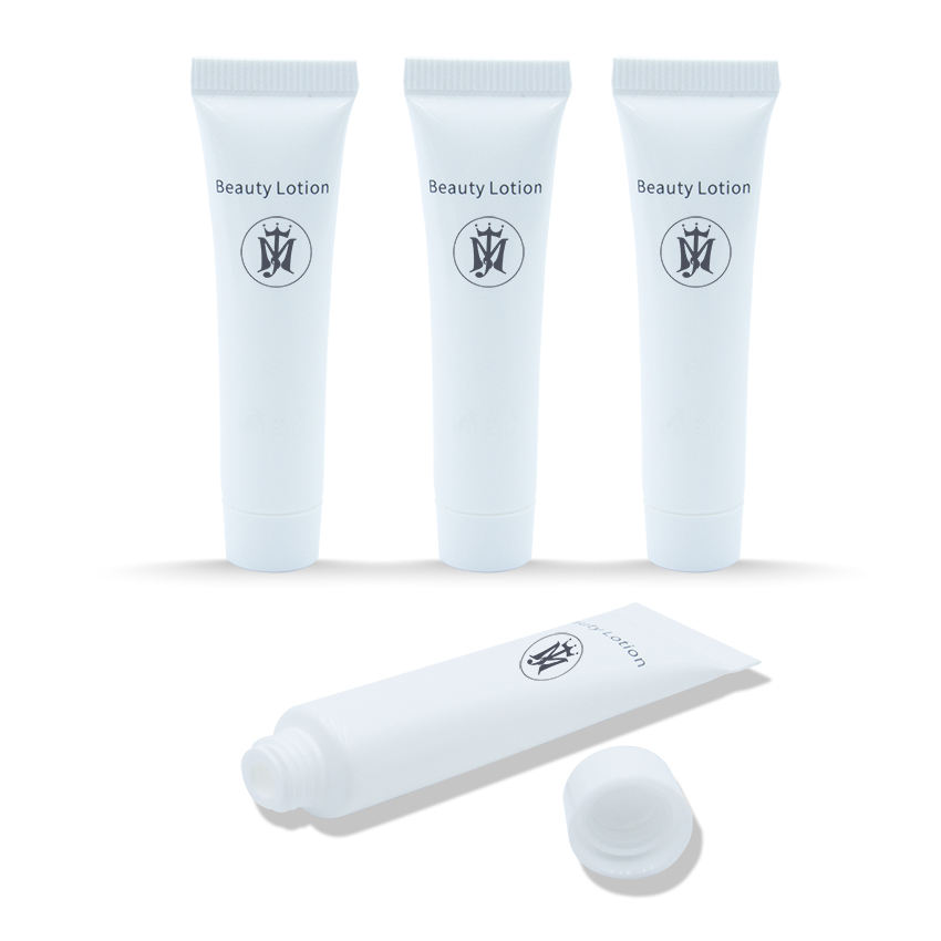 Tubo de embalaje cosmético de PE personalizado para lápiz labial, máscara y gel de crema para ojos, minitubo de maquillaje plano suave