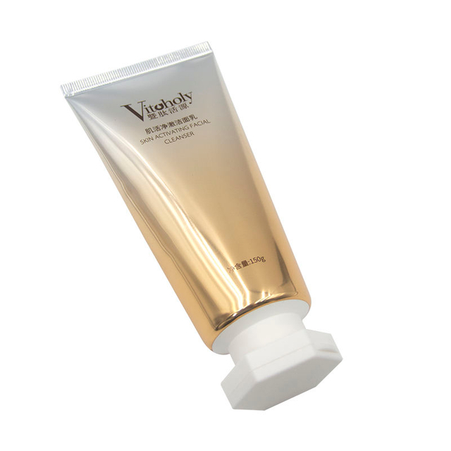 Embalaje con tapa abatible de tubo exprimidor de plástico de aluminio laminado BB Cream impreso personalizado con logotipo para loción protectora solar para el cuidado de los labios