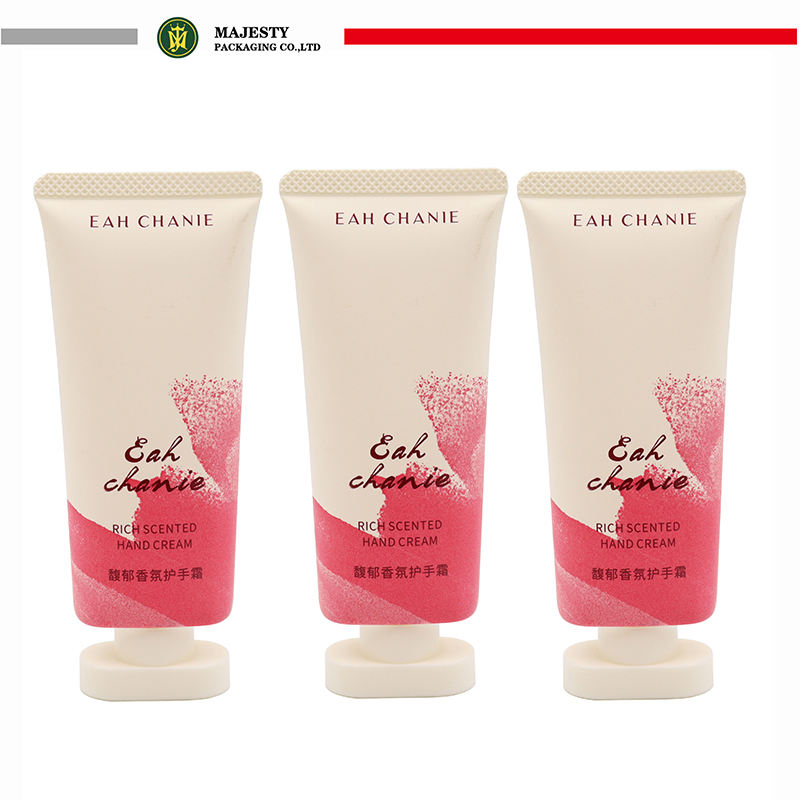 Tubos de PE planos ovalados personalizados, envases de plástico vacíos para protector solar, crema de base BB, crema de manos, crema facial con tapa de rosca