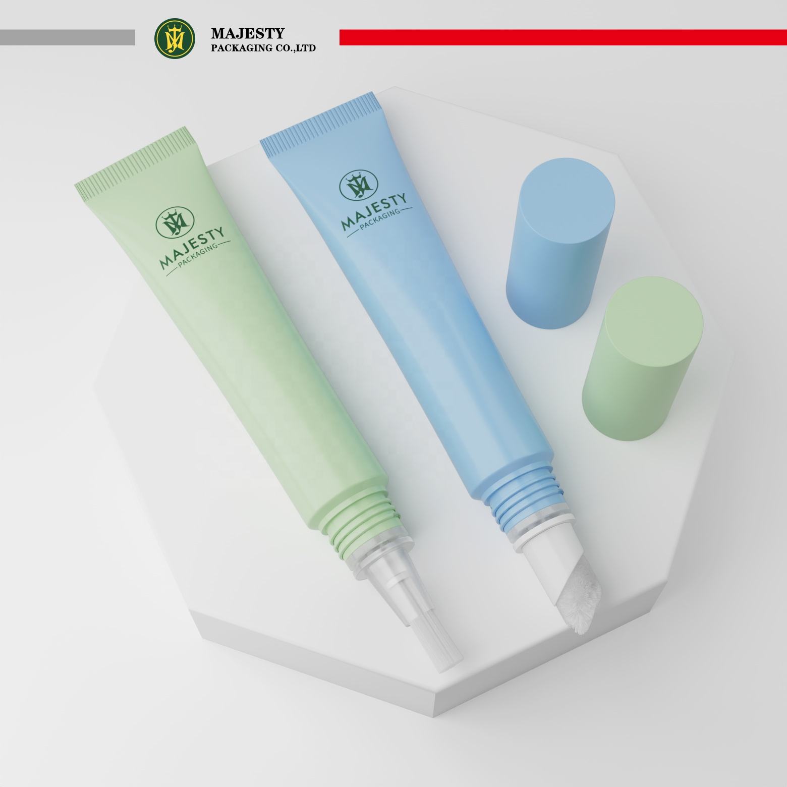 Empaquetado plástico vacío del tubo de la cabeza cosmética del cepillo del aplicador del esmalte de uñas de la manguera del OEM 5ML-20ML