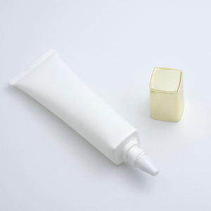 Tubo de gel limpiador facial para el cuidado de la piel, plástico cosmético suave de forma cuadrada OEM, 50ml, uso para maquillaje y suero con tapa de rosca