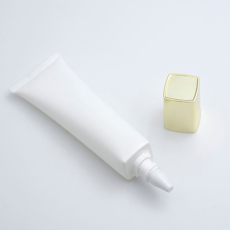 Tubo de gel limpiador facial para el cuidado de la piel, plástico cosmético suave de forma cuadrada OEM, 50ml, uso para maquillaje y suero con tapa de rosca