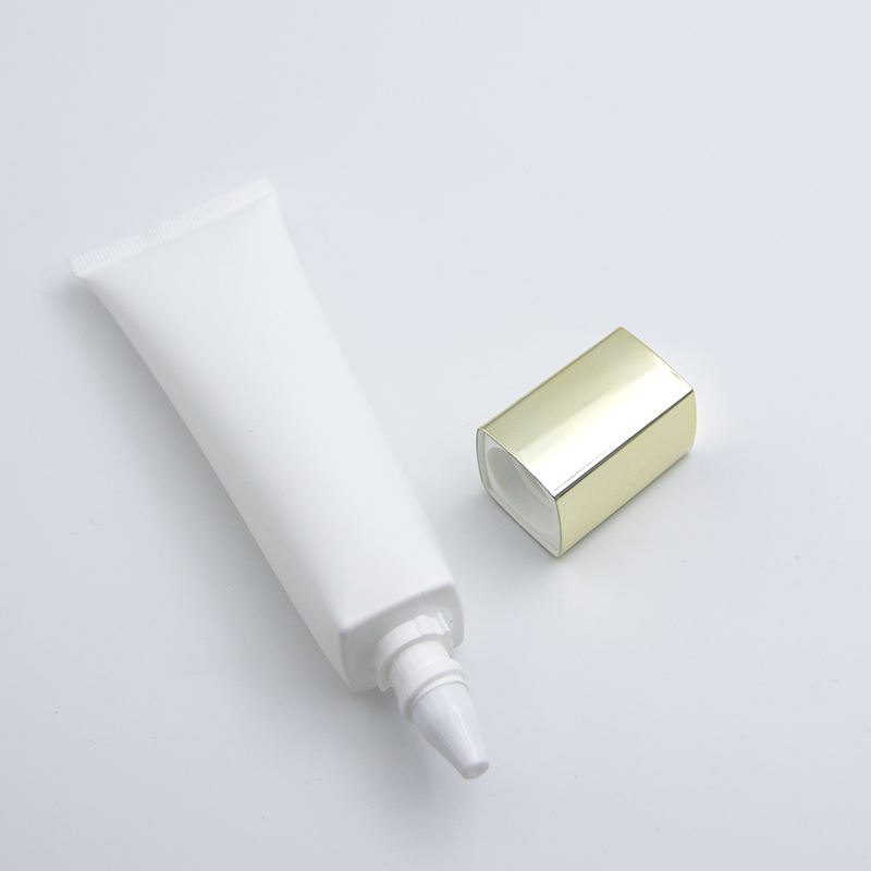 Tubo de gel limpiador facial para el cuidado de la piel, plástico cosmético suave de forma cuadrada OEM, 50ml, uso para maquillaje y suero con tapa de rosca