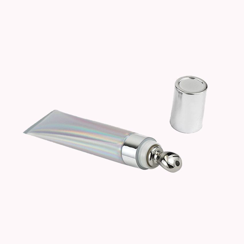 ABL-tubo exprimidor con cabeza de tornillo de aleación de Zinc, 19mm, 10ml, 15ml, 20ml, tapa cromada para aplicador cosmético de barra de labios y crema para ojos