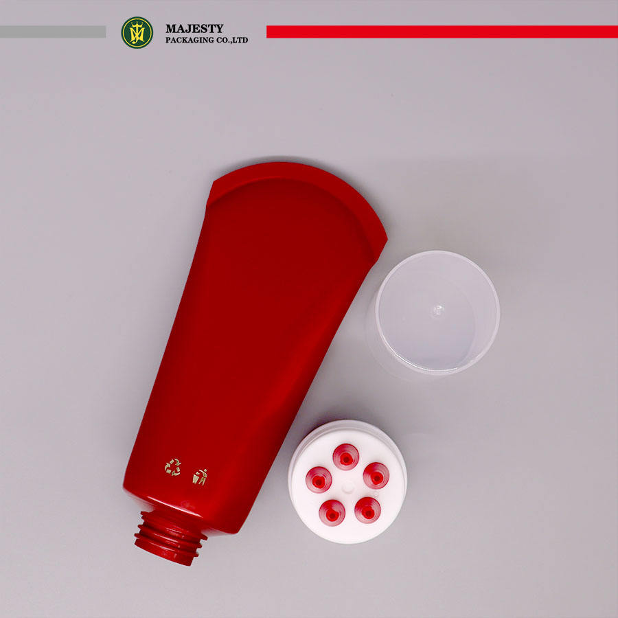 Tubo de masaje del cuero cabelludo con aplicador de silicona, tubo de plástico vacío de 50ml, embalaje cosmético para el cuidado de la piel, tubo de compresión suave
