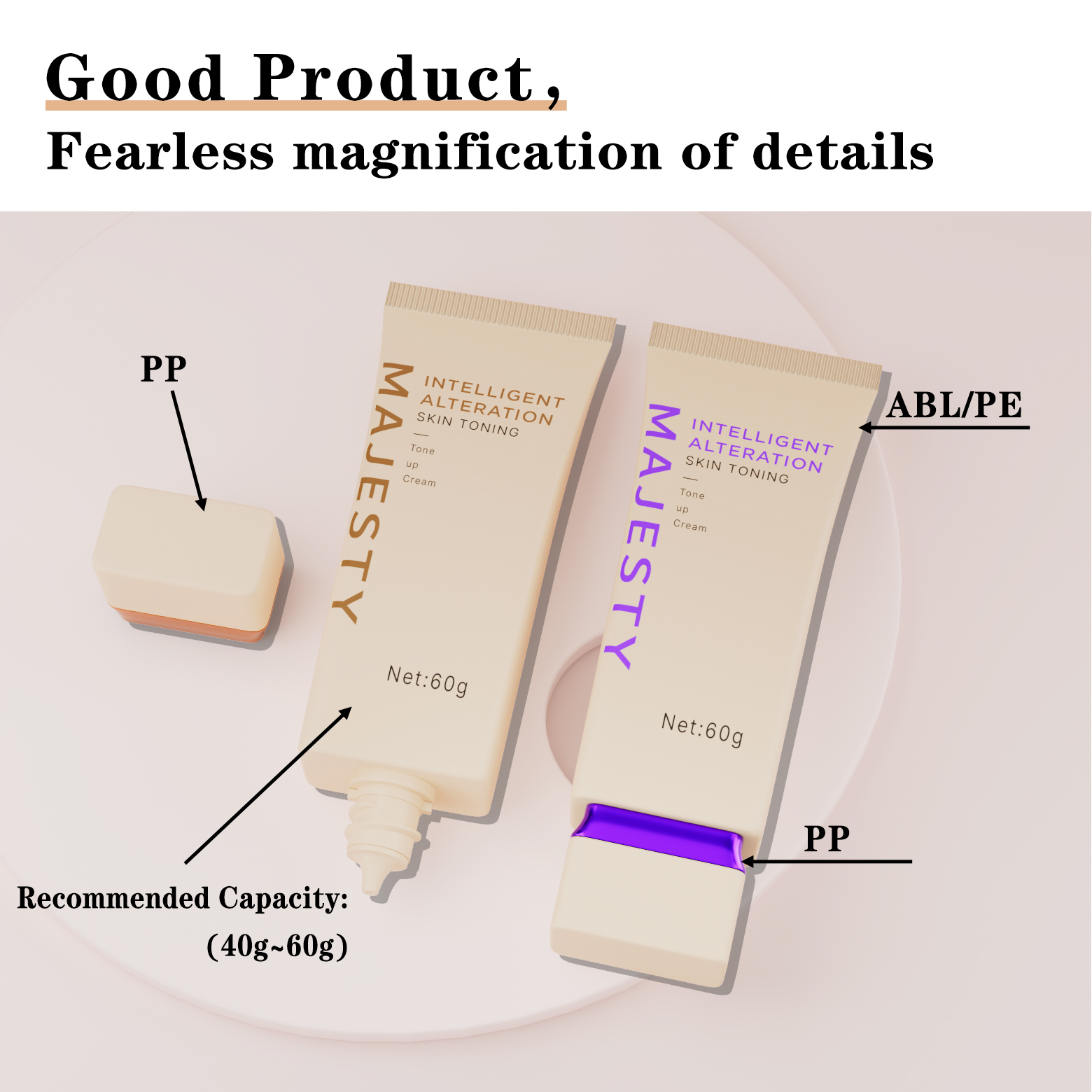 Tubo de tapa de forma cuadrada personalizada Tubo de protección solar Cosmética Fundación de envasado Tubón 