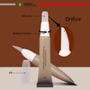 Tubo redondo de 8ml, 10ml, 15ml, brillo labial, Envase de bálsamo labial con cepillo o cabezal de silicona, embalaje de tubo cosmético funcional