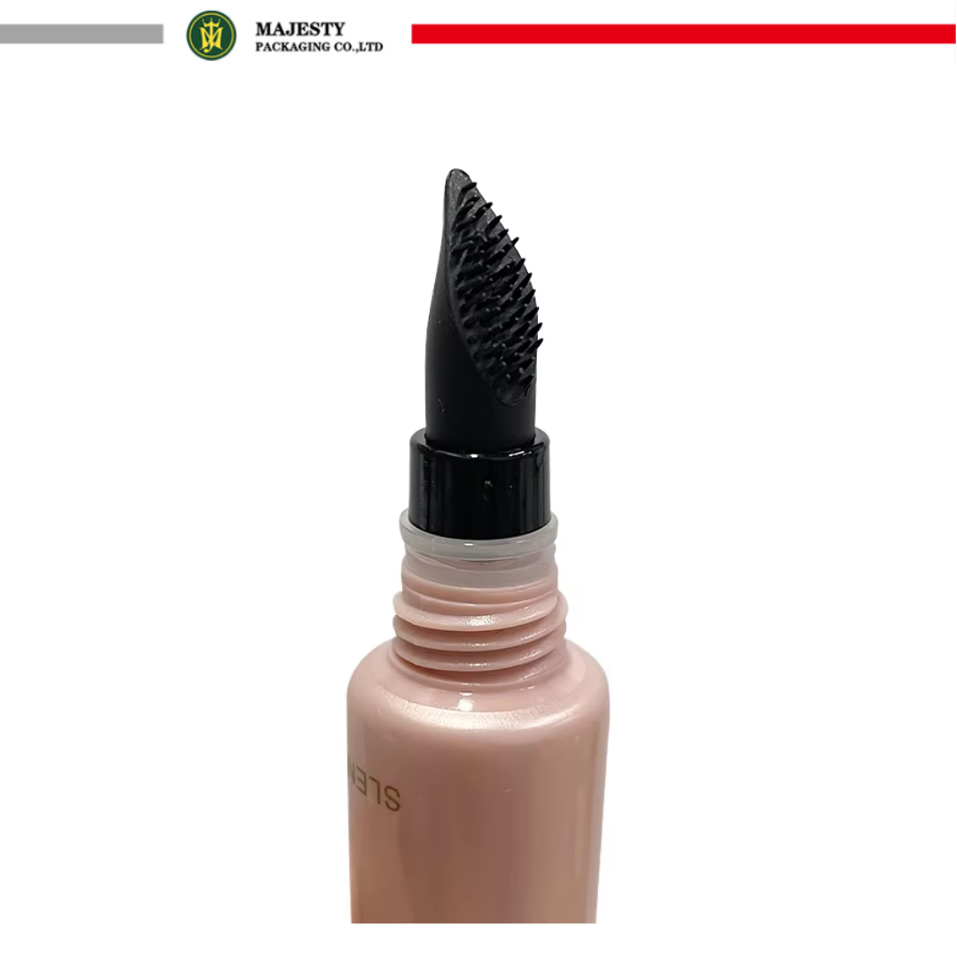 Tubo de rímel de plástico redondo, embalaje cosmético de plástico, 10ml, 15ml, 20ml, tubo redondo pequeño, tubo de plástico vacío para maquillaje