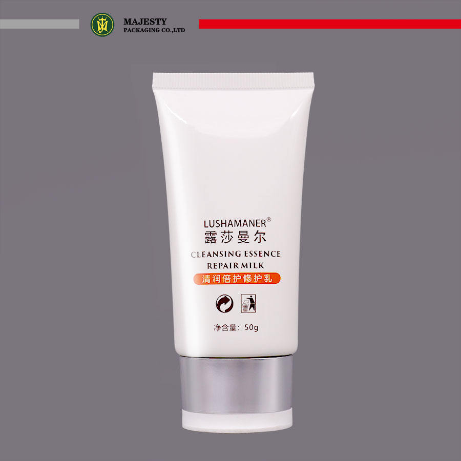 Tubo suave cosmético de plástico OEM ODM para embalaje de protección solar Tubo de embalaje de crema BB con embalaje de crema solar de forma ovalada