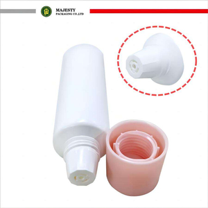 Tubo suave de plástico de doble cámara de PE de 50-70ml para loción corporal y crema para ojos, contenedor de cosméticos con serigrafía