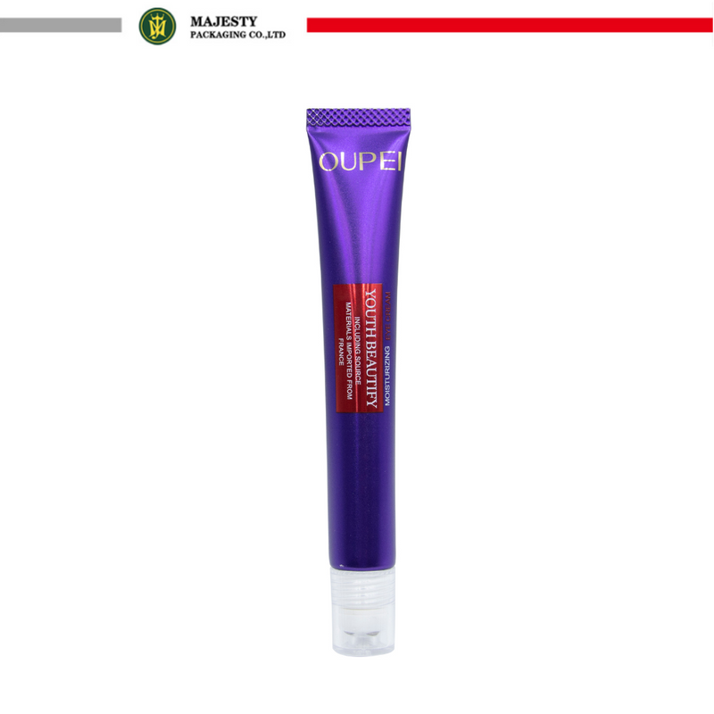 Tubo de plástico vacío para crema para ojos, tubo cosmético para cuidado de la piel, embalaje de 10ml, 20ml, 30ml, rodillo de aleación de Zinc, tubo aplicador de masaje personalizado
