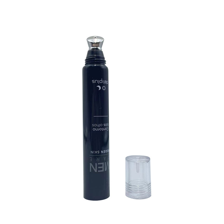 Tubo cosmético vacío para masaje de ojos con aplicador de punta de Metal de aleación de Zinc para limpiador solar, champú, crema para labios, suero para ojos