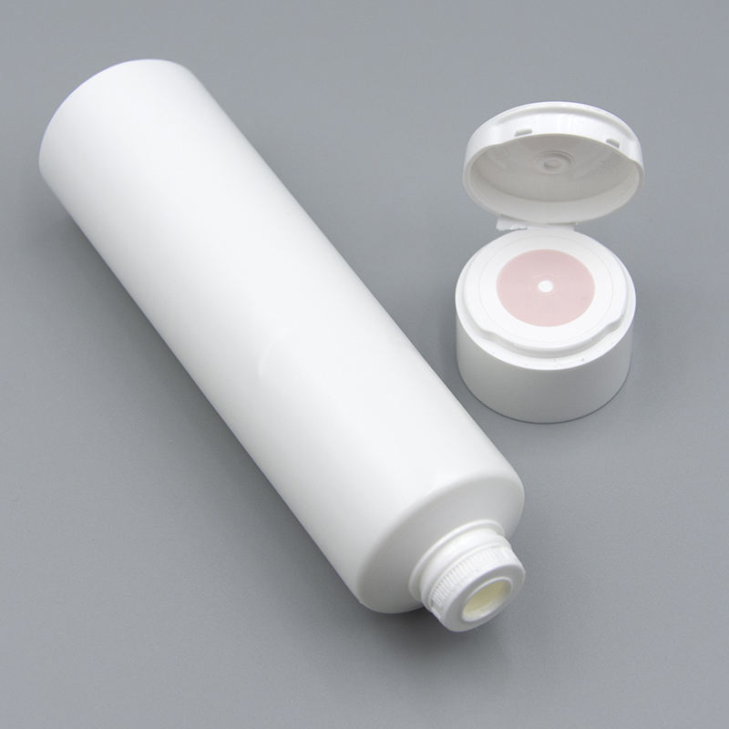 Tubo cosmético de plástico de fábrica para crema para ojos, mascarilla, protector solar, tubo exprimidor con embalaje con tapa abatible