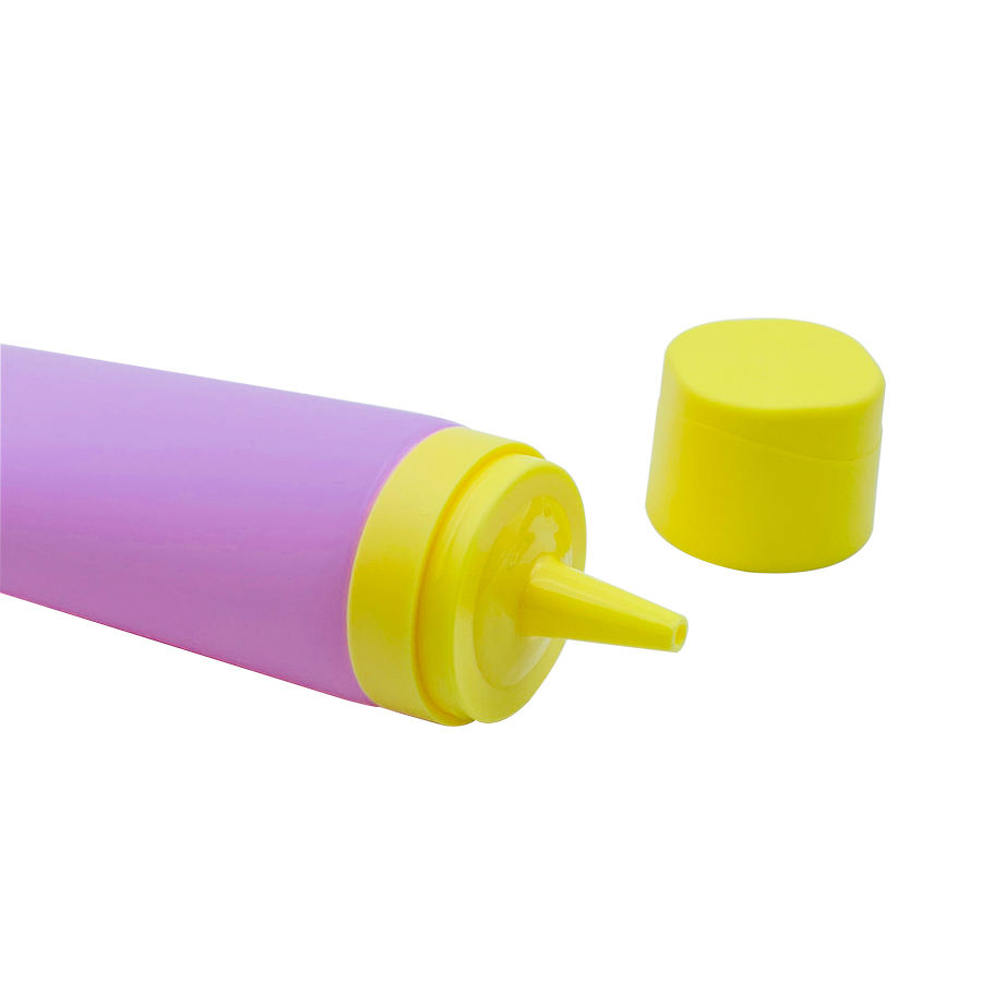 Tubo de gel de ducha y champú de 200ML personalizado, tubo suave cosmético para acondicionador de cabello, tubo de plástico con tapa de boquilla larga