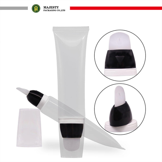 Tubo de plástico cosmético, aplicador de silicona, tubo de masaje para cuidado personal